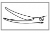 Ножницы роговичные, универсальные, плоская ручка. S-1105
